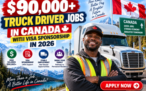 $90,000+ Truck Driver Jobs in Canada with Visa Sponsorship in 2026